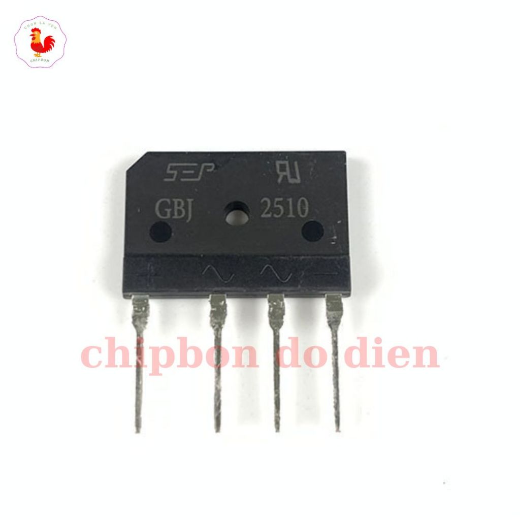 Cầu diot chỉnh lưu GBJ2510 25A dùng trong bếp từ, nguồn xung