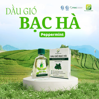 Dầu gió xanh bạc hà the moshav farm, dầu xoa bóp thảo dược từ thiên nhiên, lá bạc hà thơm tươi