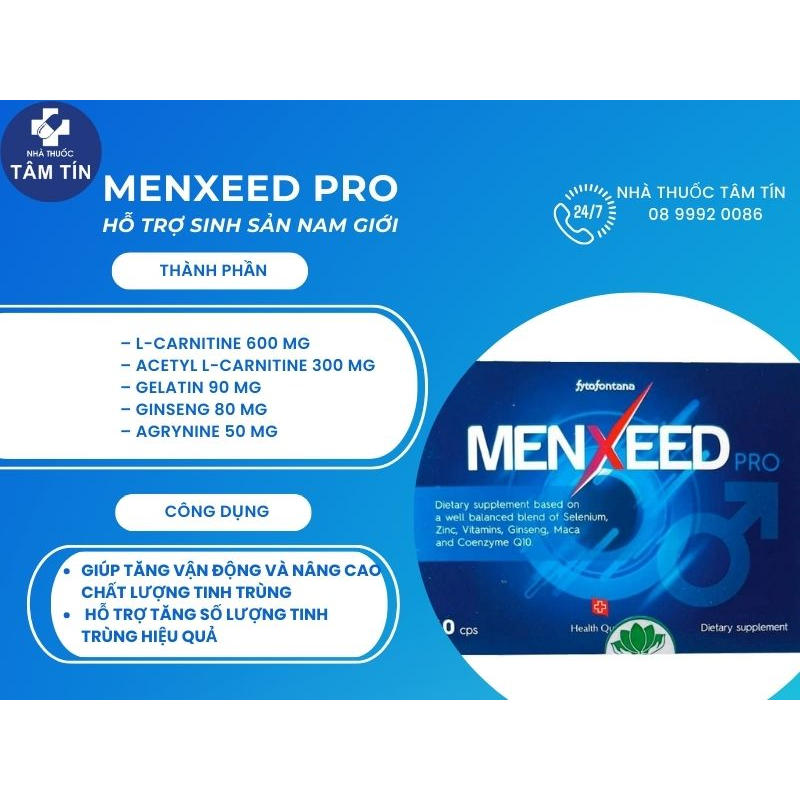 Menxeed Pro chính hãng hỗ trợ sinh sản nam giới giá tốt