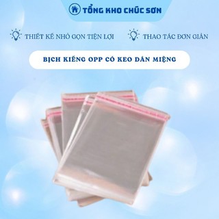 Bịch kiếng opp có keo dán miệng,túi bóng đựng nailbox vuông kích thước 10*15