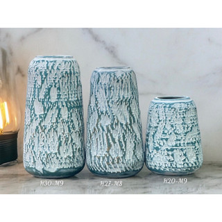  Bình gốm cắm hoa dáng đu đủ men xanh tươi mát cắm decor studio cắm hoa giả cắm hoa hồng 