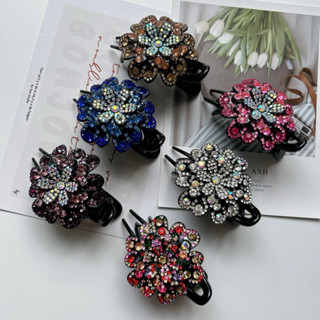  Kẹp tóc mỏ vịt đá xoàn chắc chắn cao cấp cho nữ trung niên làm quà tặng mẹ kẹp mỏ vịt bông hoa cho nữ 