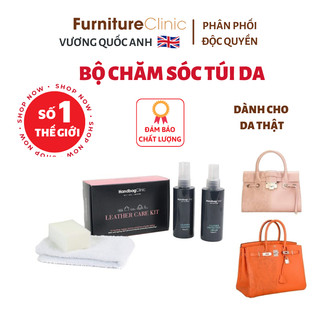 Bộ vệ sinh bảo dưỡng túi da Handbag Care kit Chính hãng Furniture Clinic Anh Quốc, an toàn làm sạch và bảo vệ cho túi da