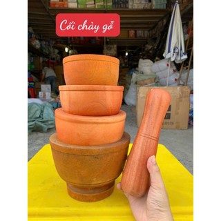 Bộ Cối chày gỗ nhiều kích cỡ, chày lẻ, cối lẻ giá tốt hàng Minh Tâm