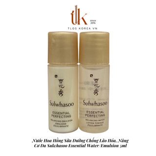 10 chai sulwhasoo nước hoa hồng sữa dưỡng nâng cơ chống lão hóa 5ml