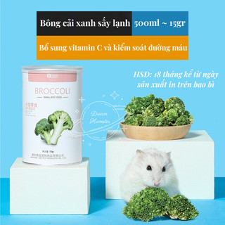 Bông cải xanh sấy lạnh cho hamster, đuôi mập, sóc, sóc bay, thỏ, bọ, nhím...