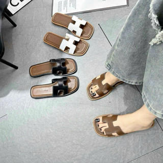 Dép Lê Nữ HM Lót êm May Viền Chỉ Chắc Chắn da mềm