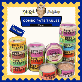 Pate cho mèo Taules mix rau củ lon 85g, Combo pate Taules 8 vị thơm ngon