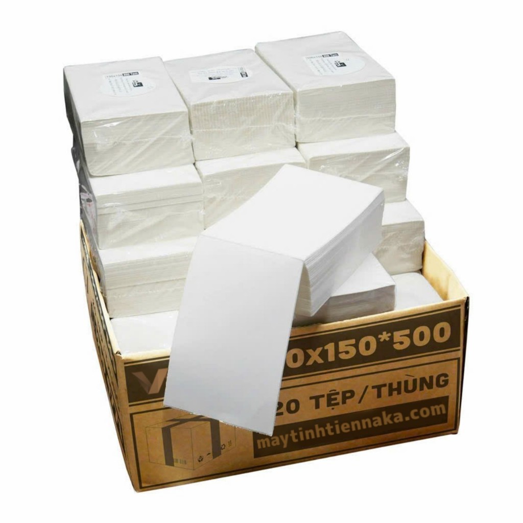 [TỆP 500 TỜ] Giấy in đơn hàng A6 Giấy in nhiệt 100*150 Bóc dán Giấy nhiệt 100x150 in tem vận chuyển 