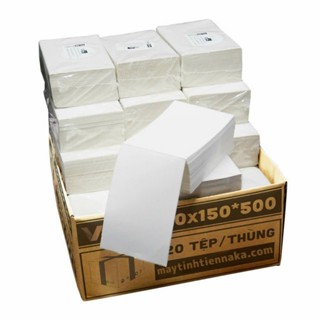[TỆP 500 TỜ] Giấy in đơn hàng A6 Giấy in nhiệt 100*150 Bóc dán Giấy nhiệt 100x150 in tem vận chuyển mã vạch phiếu ship