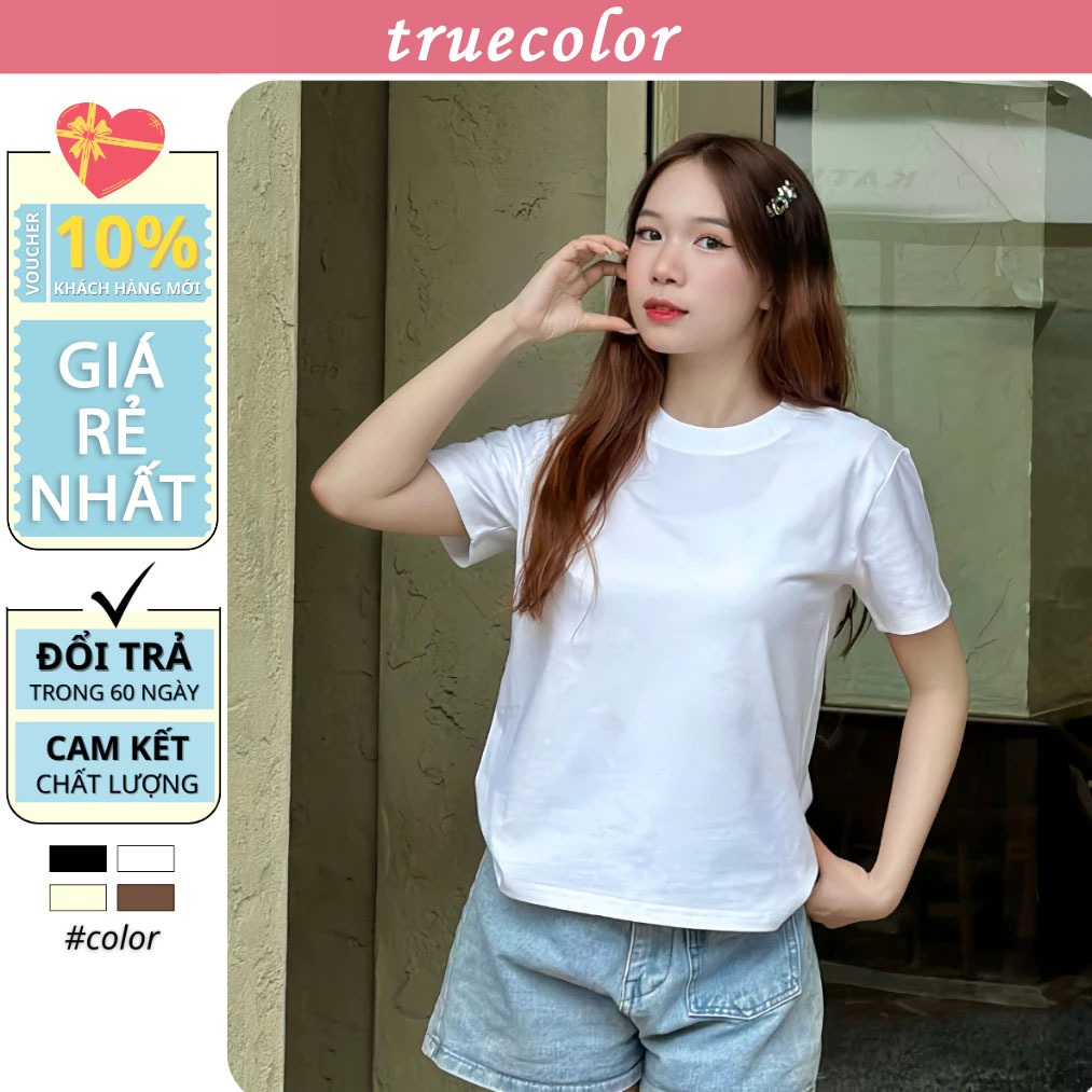 Áo Babytee truecolor Form Fit Nữ Phong Cách Thun Basic Vải thun tăm lạnh Cao Cấp Local Brand BBT112