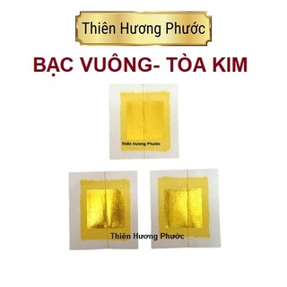 Bạc vuông tòa kim vàng mã 1 xấp