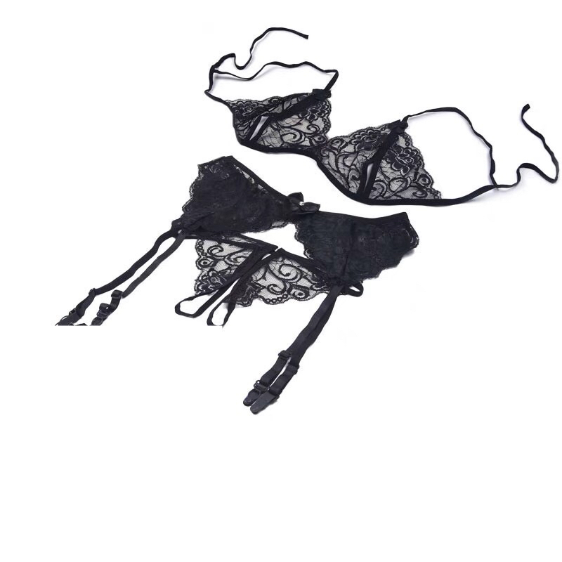 FULL SET Bộ Đồ Lót Ren kèm tất và đai | BigBuy360 - bigbuy360.vn