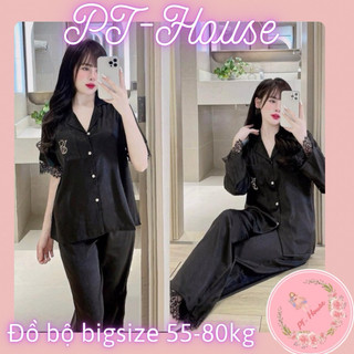Bộ lụa phối ren mềm vs bigsize 50-75kg cao cấp pthouse