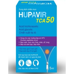 [Che tên] Hupavir TCA 50%, 80% lọ 10ml hỗ trợ trị sùi mào gà (tặng 1 hộp bcs sato)