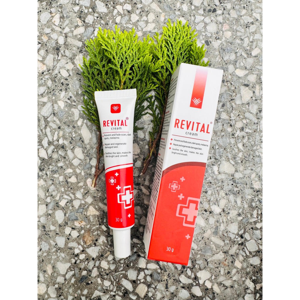 COMBO 2 Tuýp Kem Mờ Sẹo REVITAL 30g, Hỗ Trợ Làm Mờ Sẹo, Giúp Dịu Da Cho Làn Da Sáng Mịn, Hồng Hào
