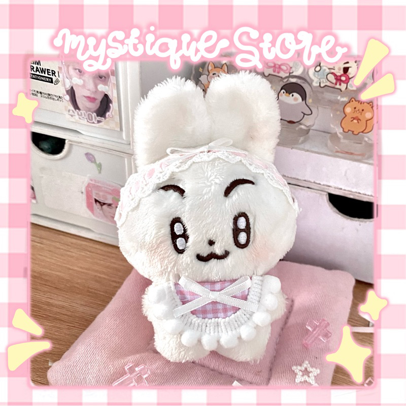 [MystiqueSTORE] Outfit cho doll 10cm - yếm&băng đô cho doll 10cm (Mẫu 3)