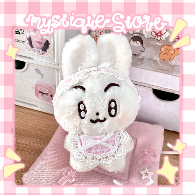 [MystiqueSTORE] Outfit doll 10cm - yếm&băng đô cho doll 10cm (Mẫu 1)