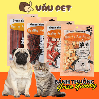 Bánh Thưởng Cho Chó Mèo Green Yummy - Snack Chó Mèo Gói 100g