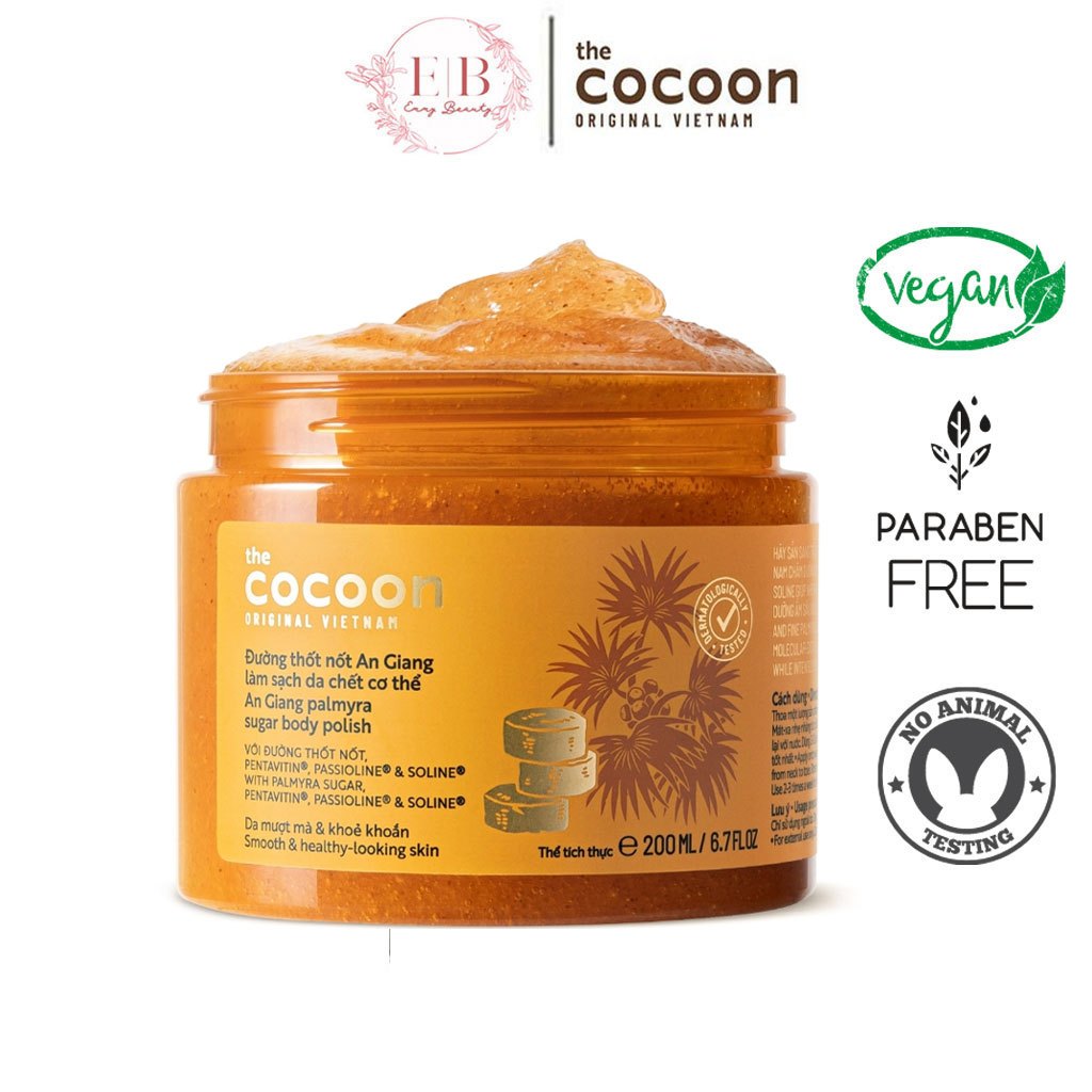 Tẩy Da Chết Cơ Thể Đường Thốt Nốt An Giang Cocoon 200ml