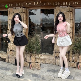 Sét bộ áo đính nơ mix cv A