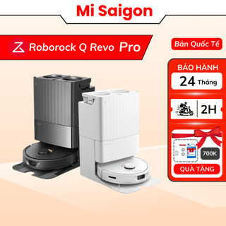 Robot hút bụi lau nhà roborock q revo pro - trắng/đen - bản quốc tế - bảo hành 24 tháng