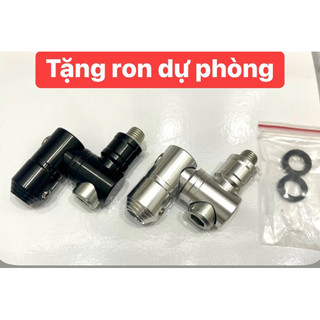 Bộ chân xoay nhôm CNC 360 độ mẫu sọc viền ( Tặng ron )