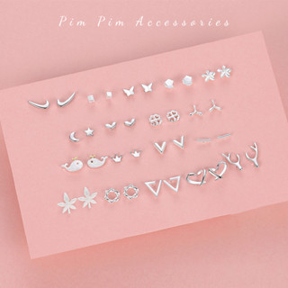 Bông tai nữ nhiều kiểu dáng khuyên tai mạ bạc S925 nhỏ xinh cá tính phụ kiện trang sức