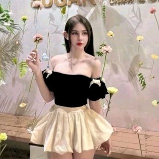 Sét áo ống tay phồng và Chân váy bí BC