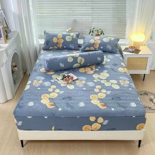 Bộ Ga Gối Trần Bông Chất Đũi Dày Dặn Thiết Kế Hiện Đại Thanh Lịch Chất Liệu Mềm Mại Thoáng Mát 2 vỏ gối và 1 vỏ ôm