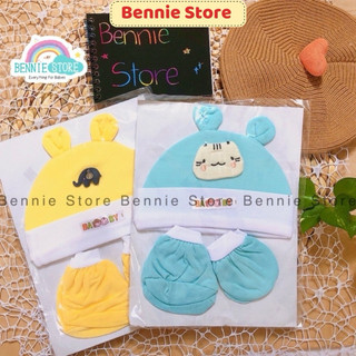 Bộ bao tay, bao chân và mũ cho trẻ sơ sinh, Set bao tay chân cho bé nhiều mẫu