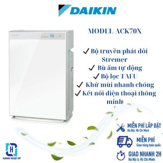 Máy lọc không khí nhật nội địa daikin ack70x đời 2021 mới 100%