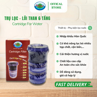 Trụ Lọc, Lõi than 6 Tầng Ohiama Cartridge For Water Hàn Quốc - Bộ Phụ Kiện Cho Bình Lọc Nước Uống