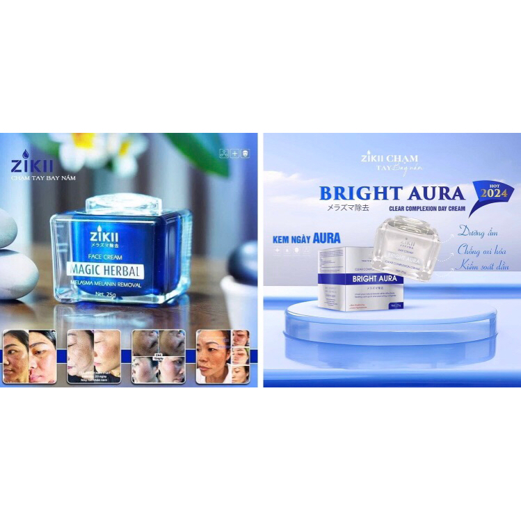 Combo kem nám ngày và kem nám đêm zikii - Mẫu Mới-