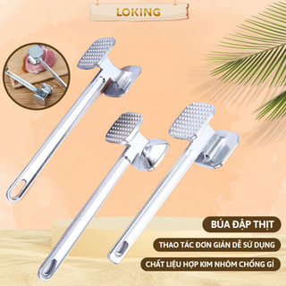 Búa đập thịt 2 đầu, làm mềm thịt, đập đá, hành tỏi - loking