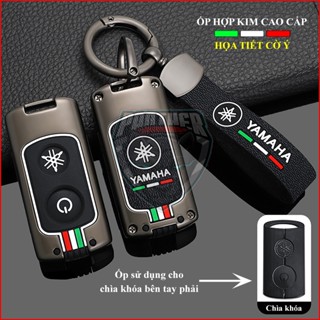 Ốp Chìa Khóa Xe Máy Yamaha Exciter NVX Janus Grande Freego Hợp Kim Kẽm Họa Tiết Cờ Ý DÂY LOGO YAMAHA