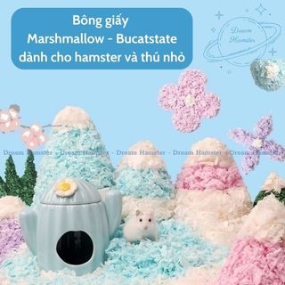 Bông giấy, giấy lót chuồng Marshmallow Bucatstate dành cho hamster và thú nhỏ