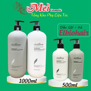 Cặp Dầu Gội Xả Elybiohair Collagen 1000ml | Giảm Rụng Tóc, Phục Hồi Tóc Khô Xơ, Hư Tổn ,Hàng Chính Hãng Mei