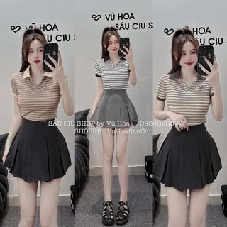 Chân váy ly to dáng ngắn