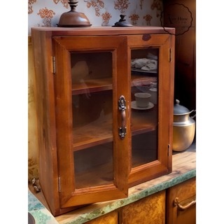 Tủ Gỗ Để Đồ Mỹ Phẩm Ly Cốc & Trang Trí Phòng Khách Phong Cách Vintage Retro Ann Hime SP4