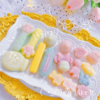 Kẹo sáp nhân hoa quả mix vị siêu ngon size 2cm to bự