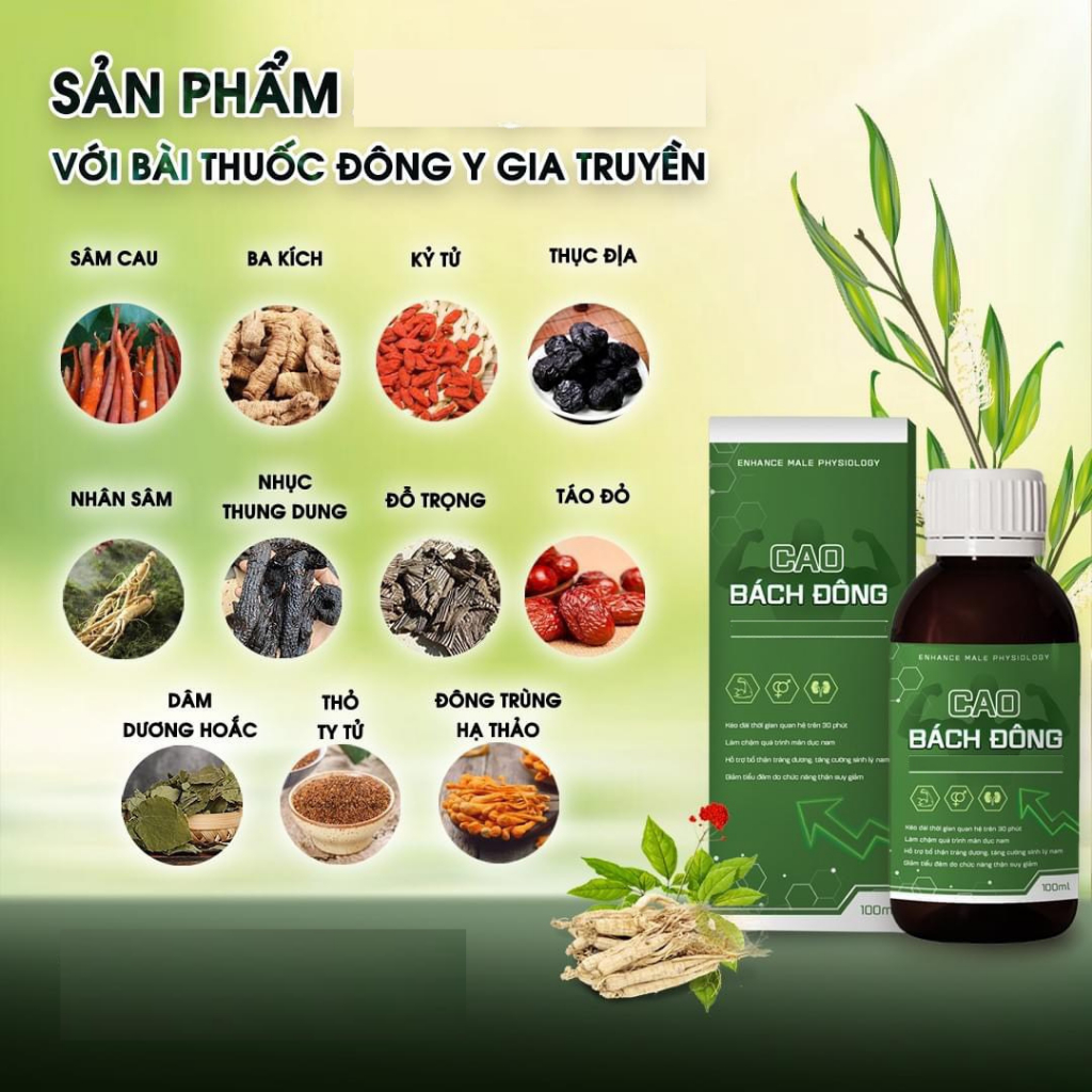 COMBO 2 Lọ CAO BÁCH ĐÔNG Hỗ Trợ Sức Khỏe Sinh Lý Nam Giới, Dung Tích 100ml | HÀNG CHÍNH HÃNG