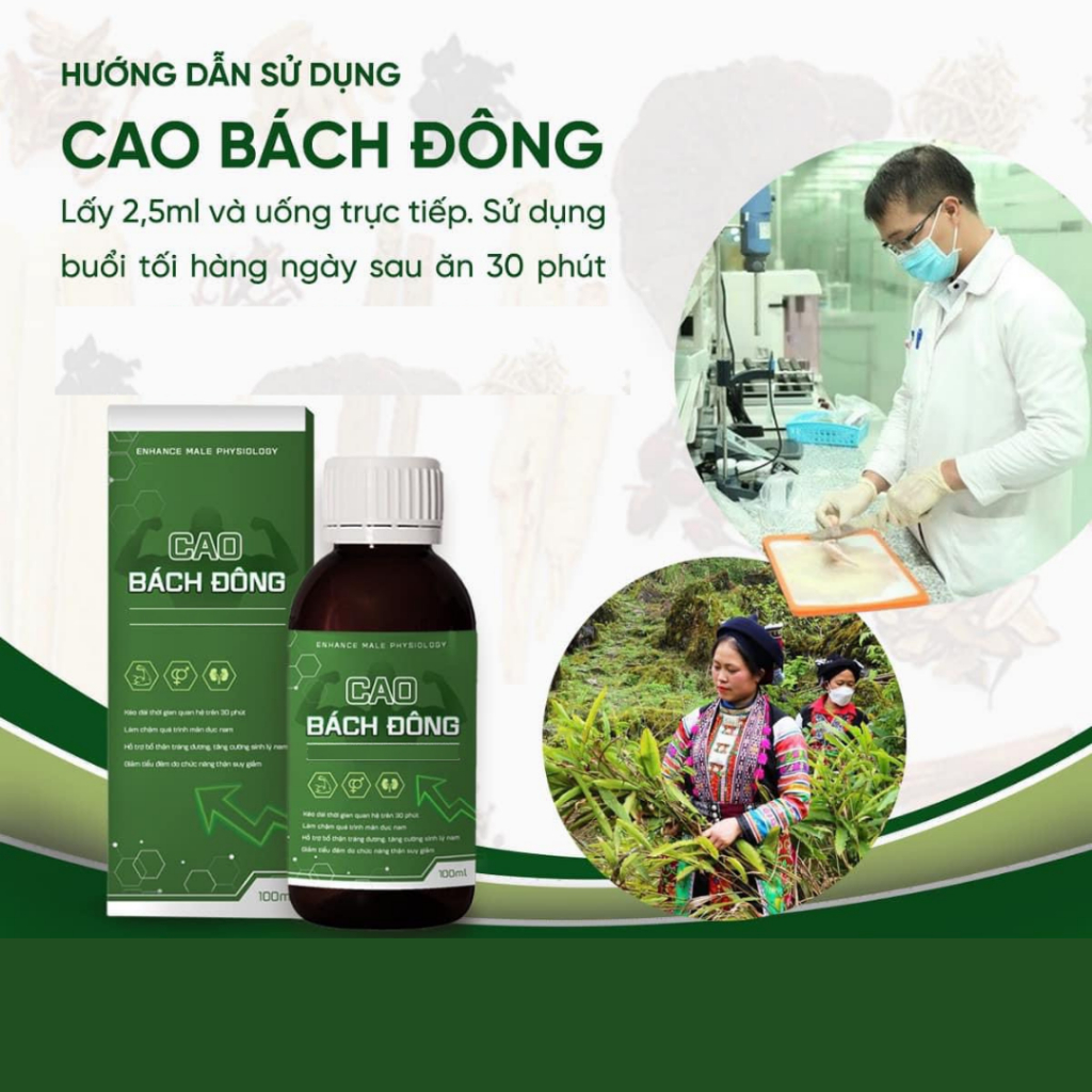 COMBO 2 Lọ CAO BÁCH ĐÔNG Hỗ Trợ Sức Khỏe Sinh Lý Nam Giới, Dung Tích 100ml | HÀNG CHÍNH HÃNG