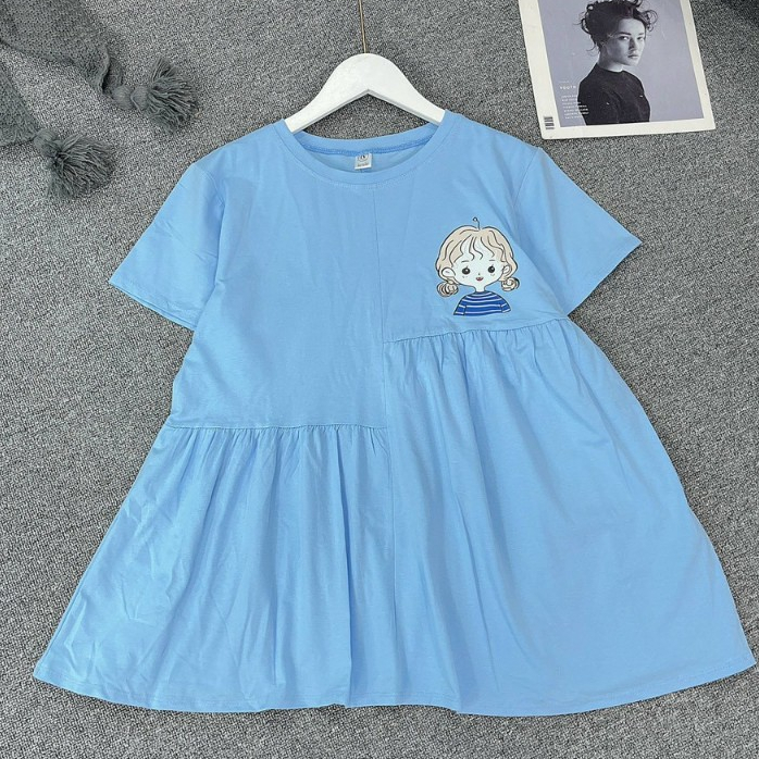 Có size 100kg- Áo bầu bigsize chất cotton in hình cô gái