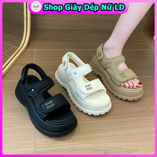 Dép sandal nữ 2 quai ngang mm đế xuồng độn 6cm hách dáng siêu sang siêu nhẹ - dép sandal giá rẻ - dép quai hậu học sinh