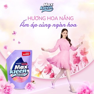 Nước giặt xả MaxKleen túi 3kg8 hương hoa nắng siêu rẻ và tiện lợi