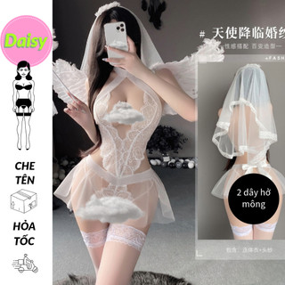 Cosplay cô dâu The Bride xuyên thấu sexy - bodysuit liền thân hóa trang tân nương cho đêm tân hôn gợi cảm jumpsuit