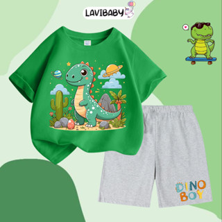 Đồ bộ bé trai in hình Khủng long Quần áo bé trai thời trang chất cotton Mềm mịn Thoáng mát