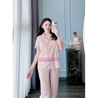 Bộ mặc nhà lụa Sam Luxury, pijama lụa tay ngắn quần dài