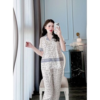 Bộ mặc nhà lụa Sam Luxury, pijama lụa tay ngắn quần dài